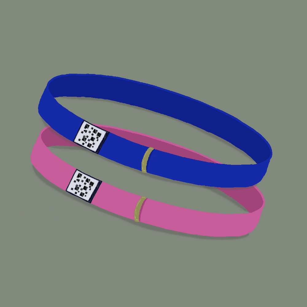 Blue and Pink collar mockup